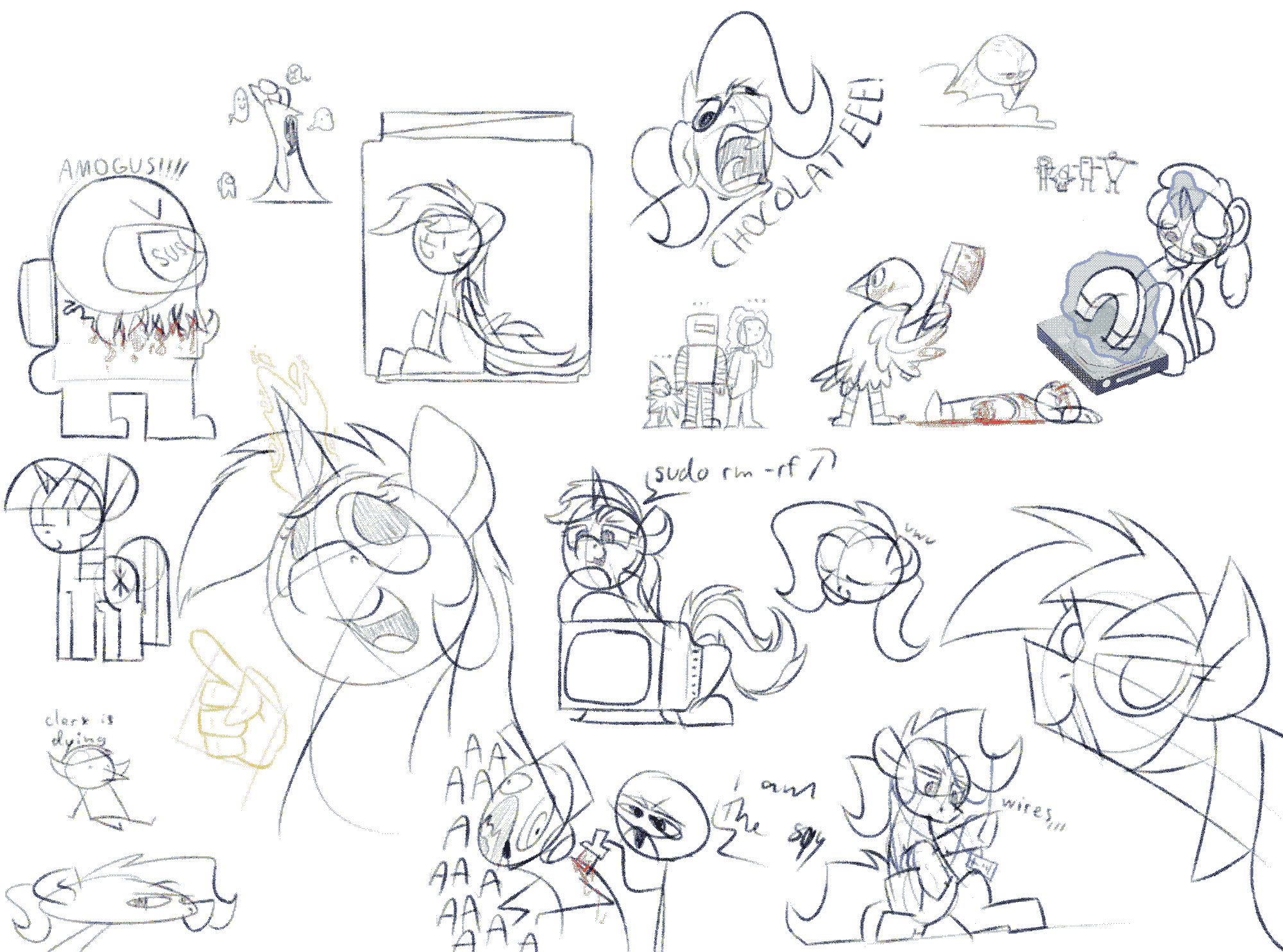 some fun sketches, ponies not guaranteed